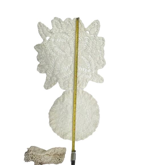 Doilies Handmade Unique Crocheted Vintage Doily 1950’s lot. 2 Pieces - Picture 7 of 7